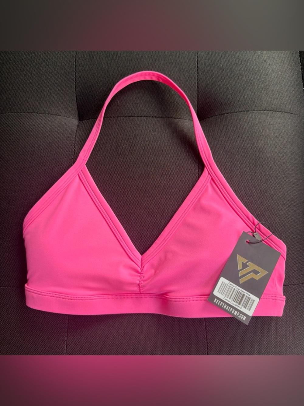 Pink V-Neck Bralette Top - Women's Intimates